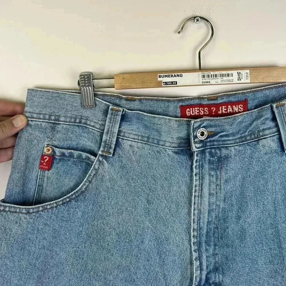 Vintage Guess Denim Cargo Shorts Size 32 - Picture 3 of 8